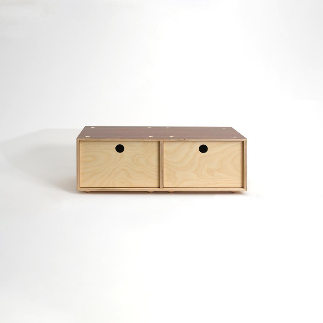 CD / DVD Storage Cabinet - Walnut - Small