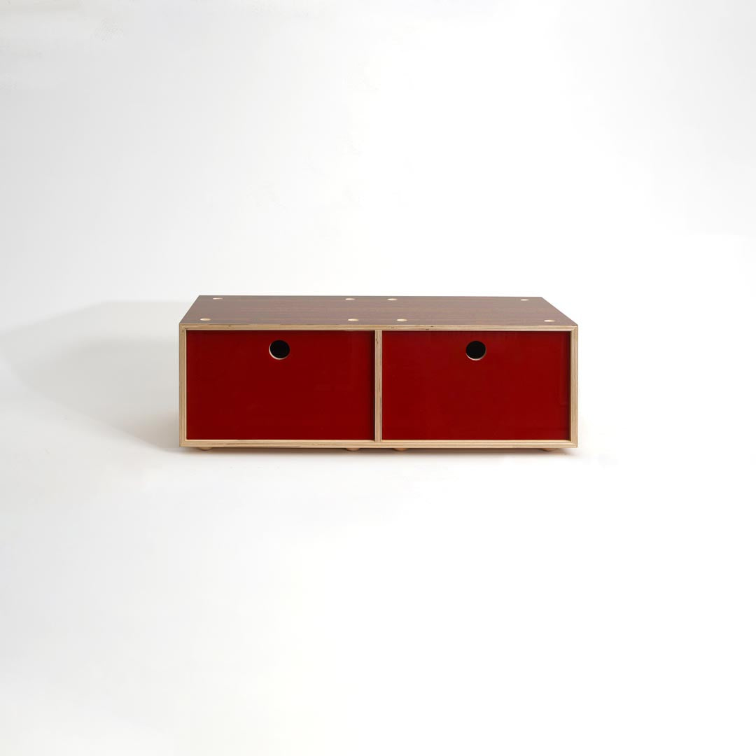 CD / DVD Storage Cabinet - Walnut - Small