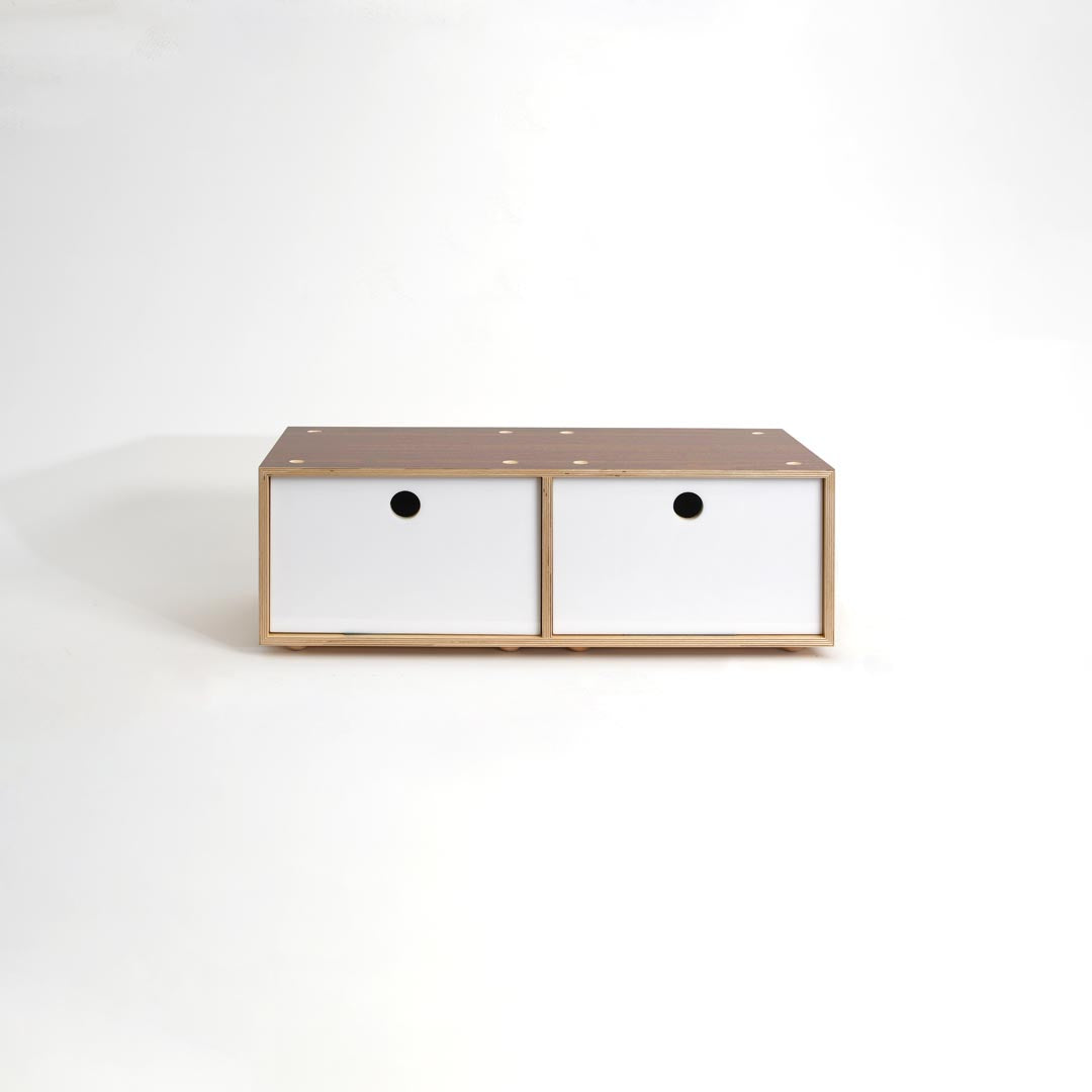 CD / DVD Storage Cabinet - Walnut - Small