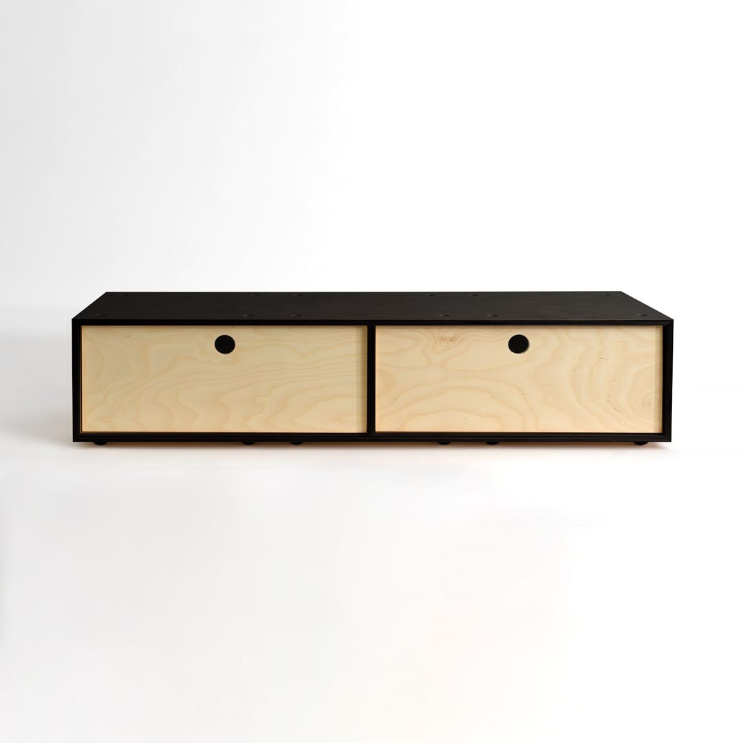 CD / DVD Storage Cabinet - Black - Large