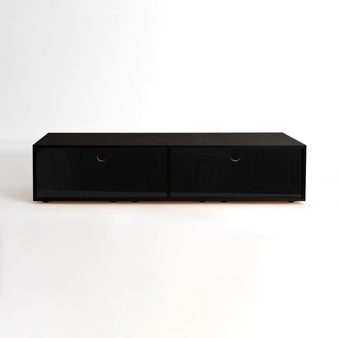 CD / DVD Storage Cabinet - Black - Large