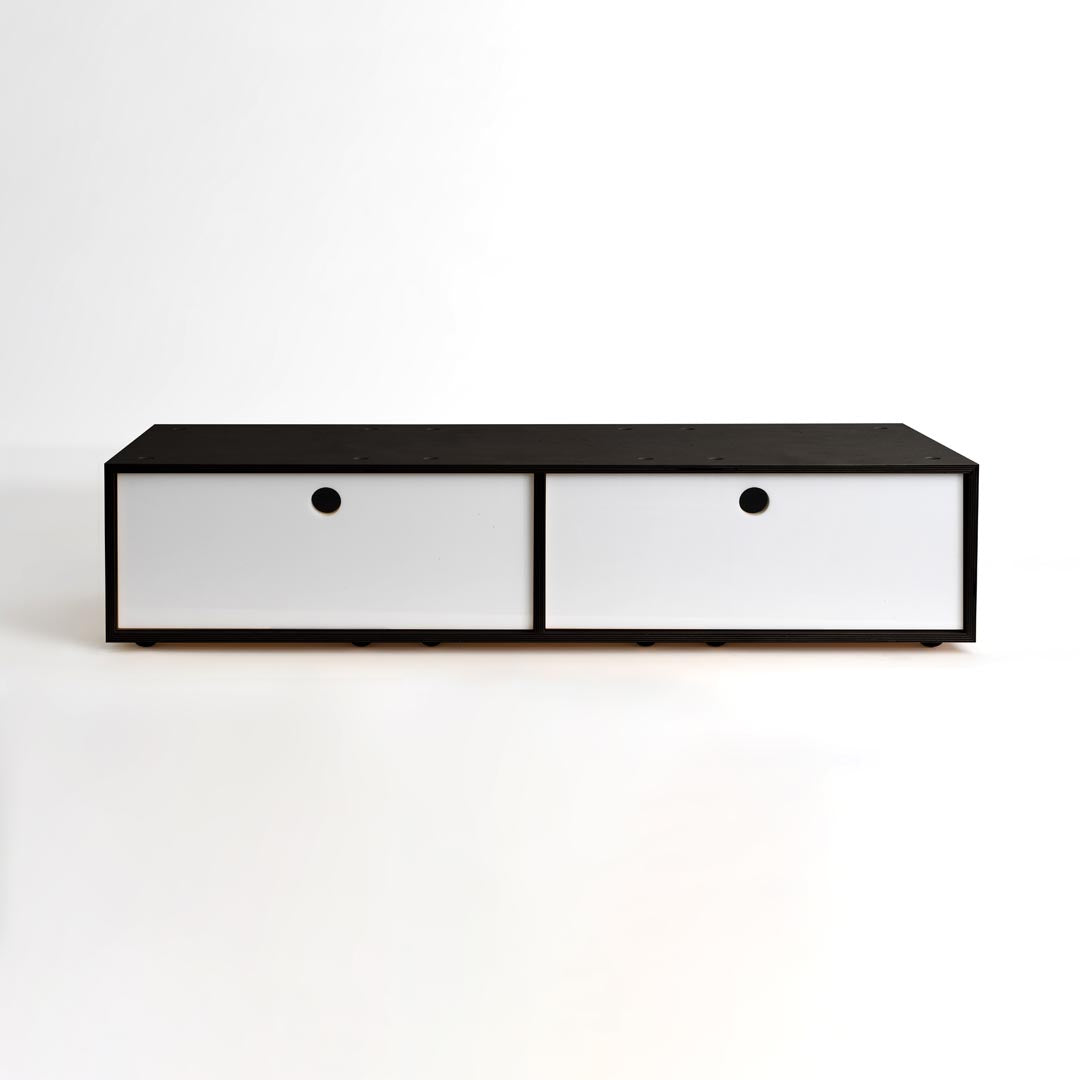 CD / DVD Storage Cabinet - Black - Large