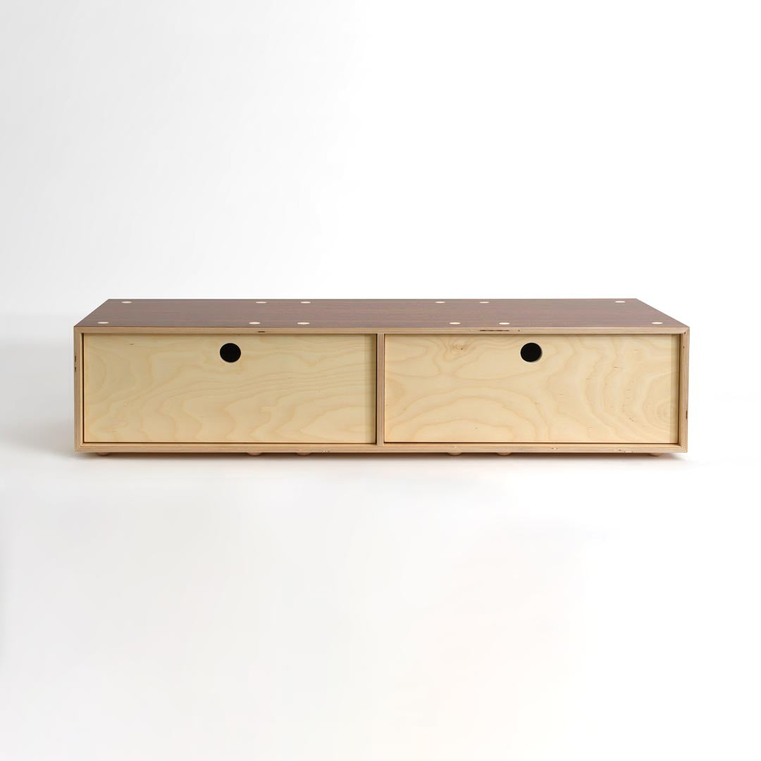 CD / DVD Storage Cabinet - Walnut - Large