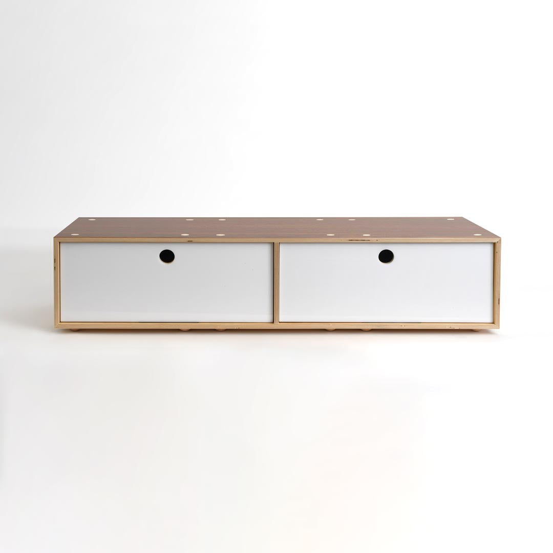CD / DVD Storage Cabinet - Walnut - Large