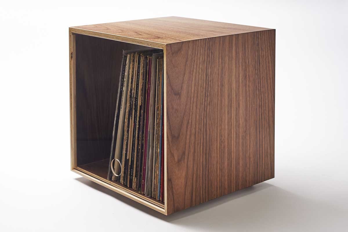 Vinyl Record Storage Cube - Stackable, Modern, Hand Made in USA