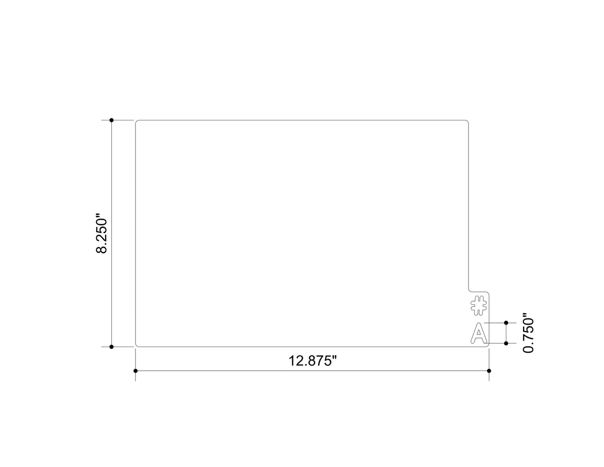 LP Dividers Set of 14 dimensions drawing