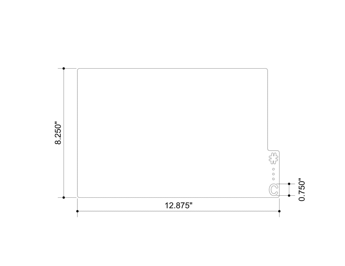LP Dividers - Blank dimensions drawing