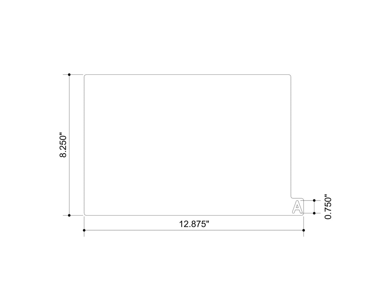 LP Dividers A-Z dimensions drawing