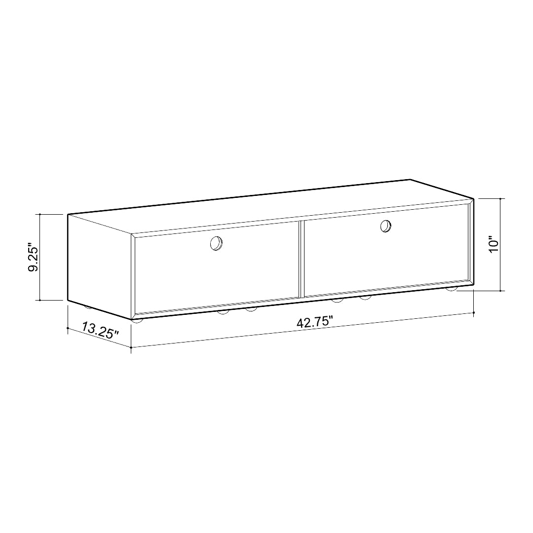 CD / DVD Storage Cabinet - Unfinished - Large dimensions drawing