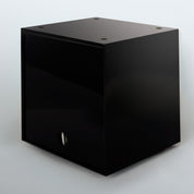 Storage Cube - Black with Black door, Divots top - Simple Wood Goods