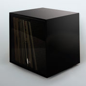 Storage Cube - Black with Smoke door, Smooth top - Simple Wood Goods