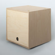 Storage Cube - Unfinished with Birch door, Divots top - Simple Wood Goods
