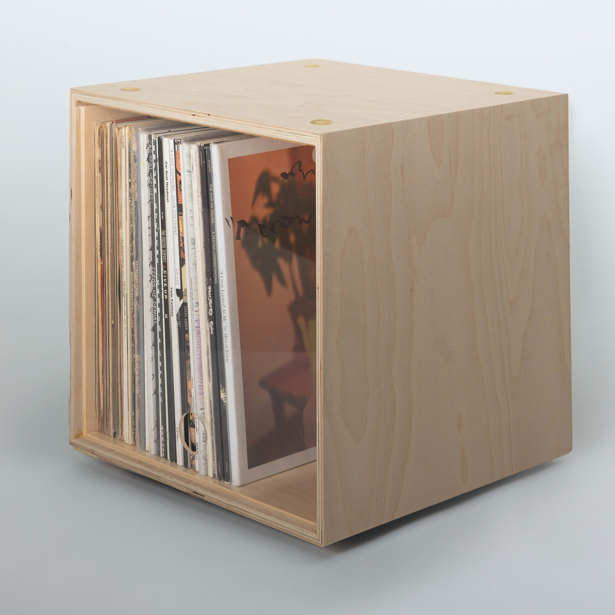Storage Cube - Unfinished with Clear door, Divots top - Simple Wood Goods