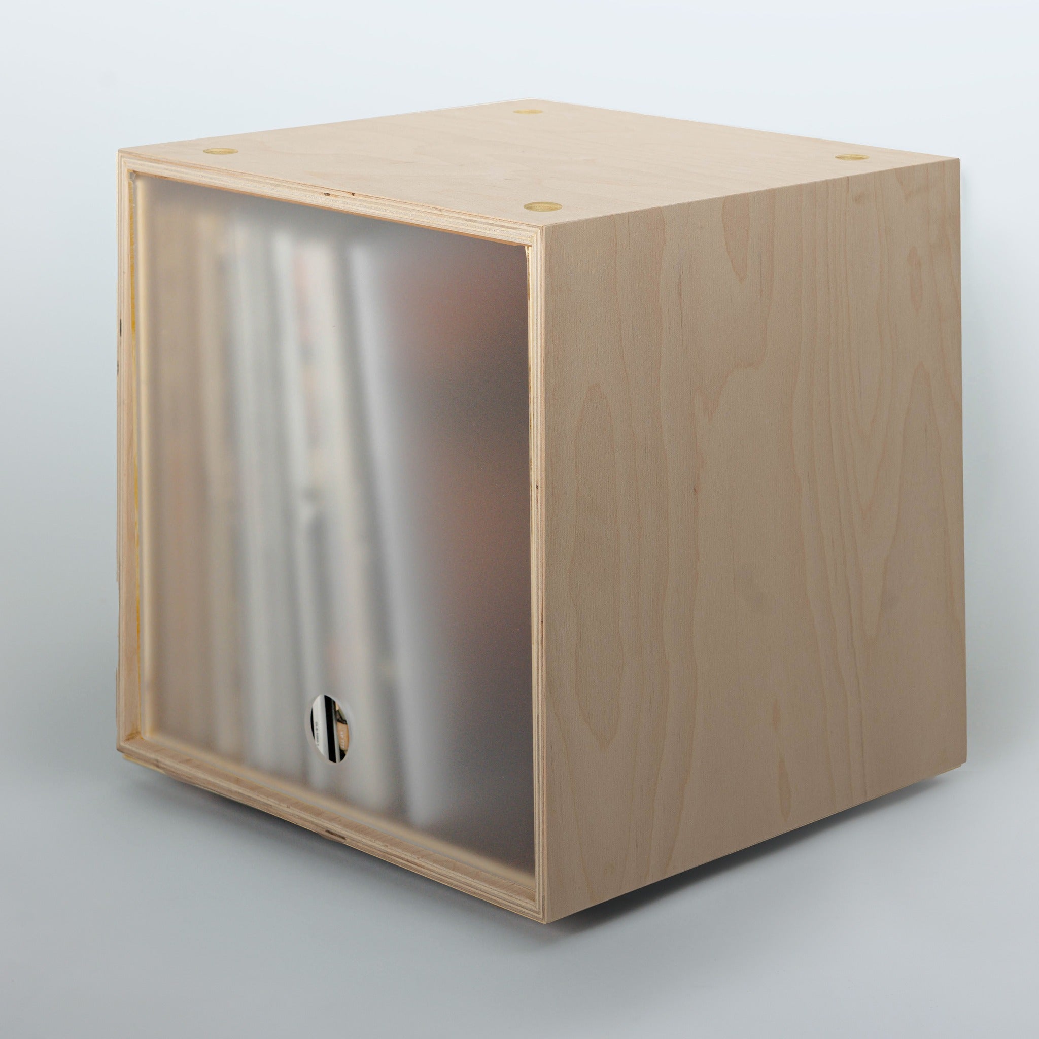 Storage Cube - Unfinished with Frost door, Divots top - Simple Wood Goods