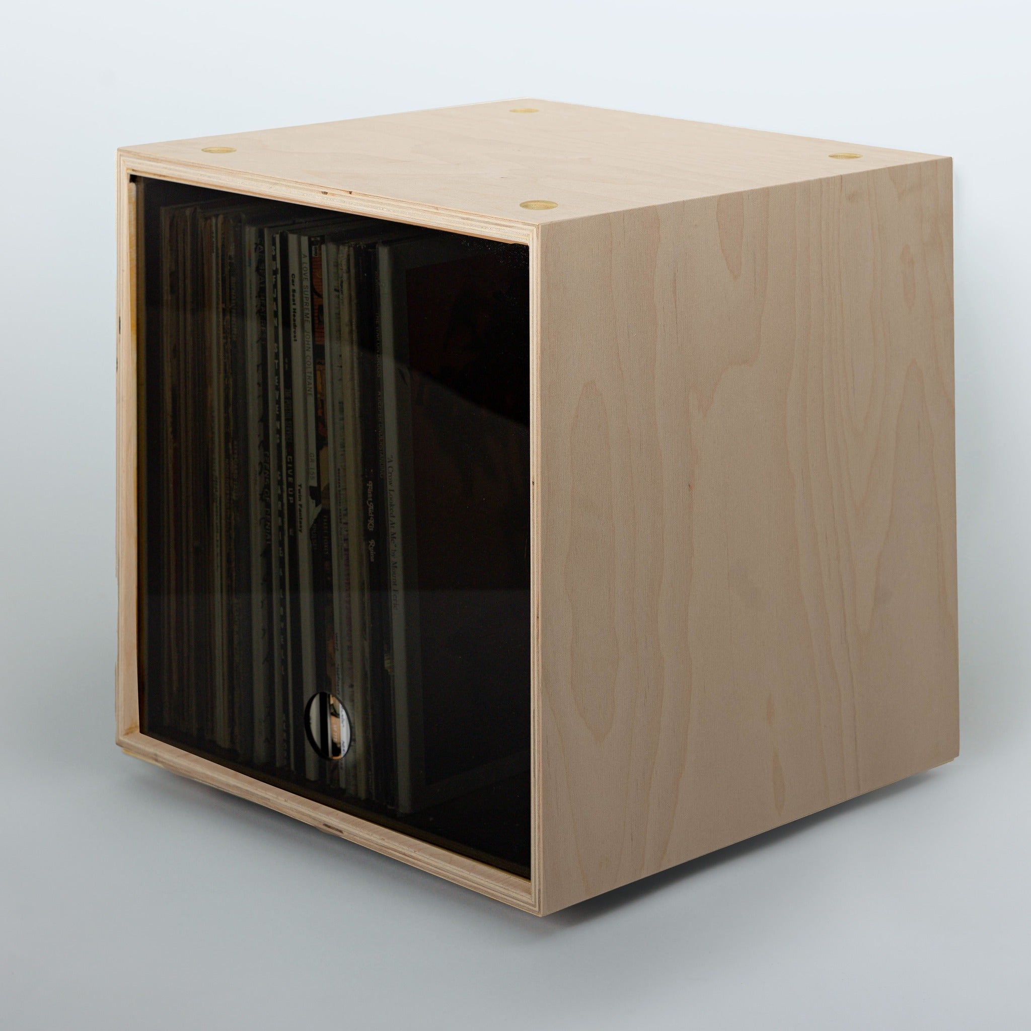 Storage Cube - Unfinished with Smoke door, Divots top - Simple Wood Goods