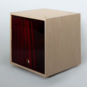 Storage Cube - Unfinished with Wine door, Divots top - Simple Wood Goods