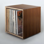 Storage Cube - Walnut with no door, Divots top - Simple Wood Goods
