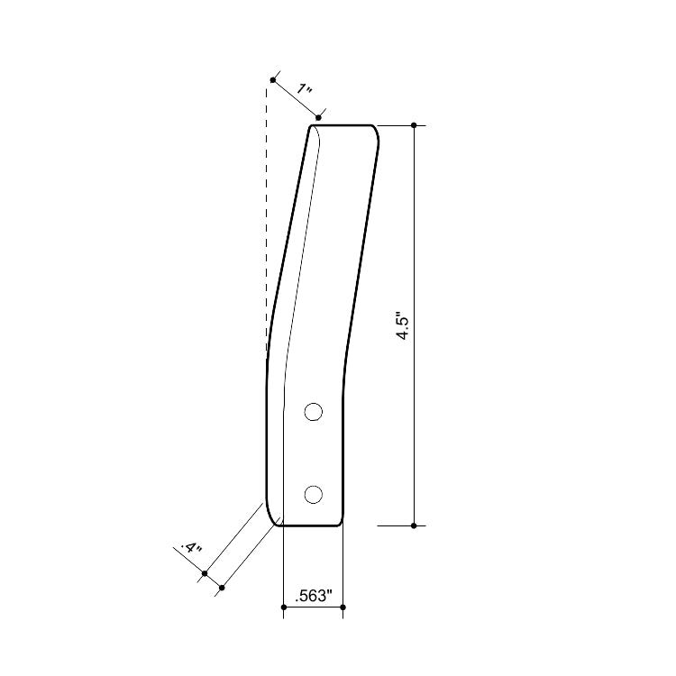 Coat Hook dimensions drawing