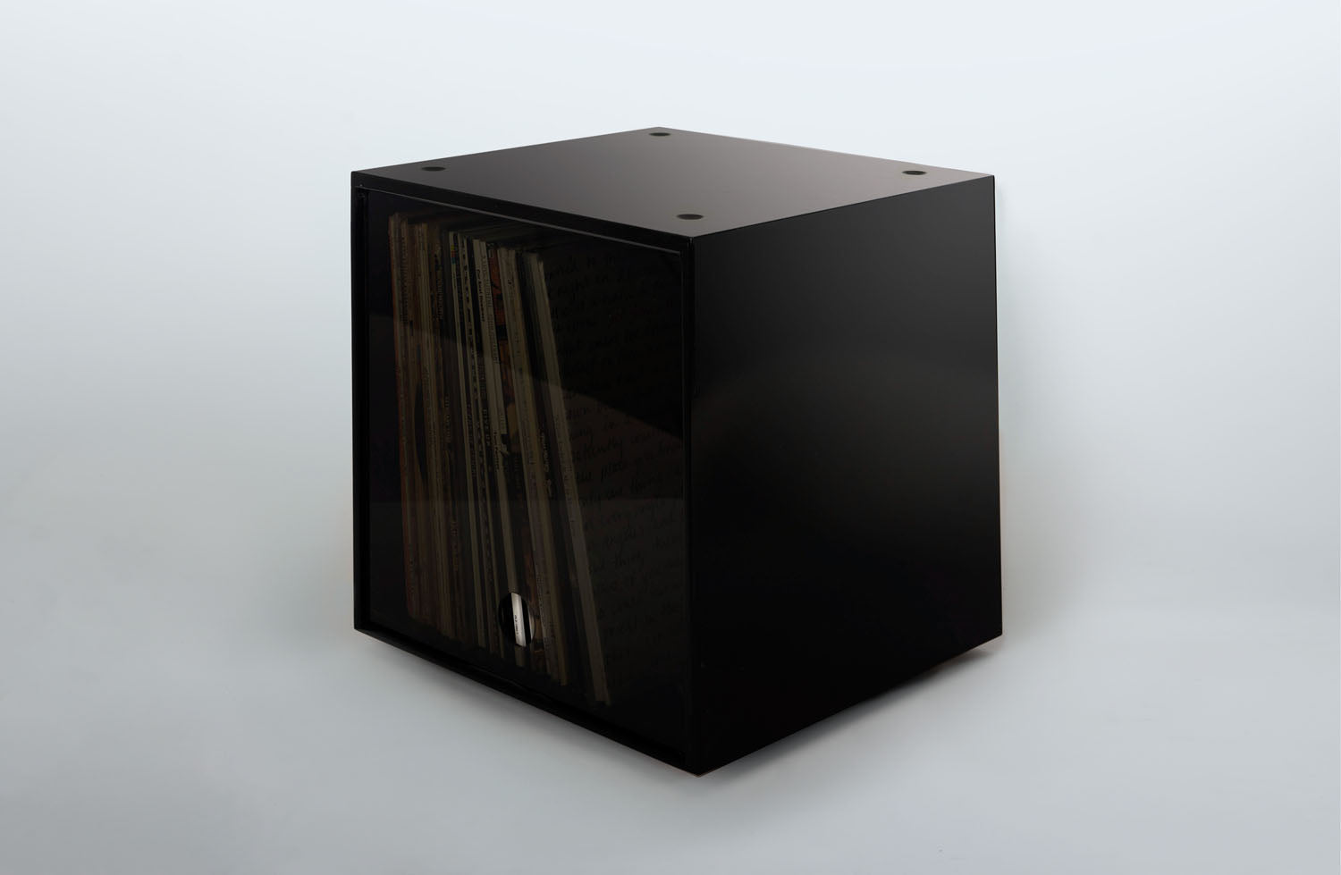 Storage Cube - Black - Scratch & Dent with Smoke door - Simple Wood Goods