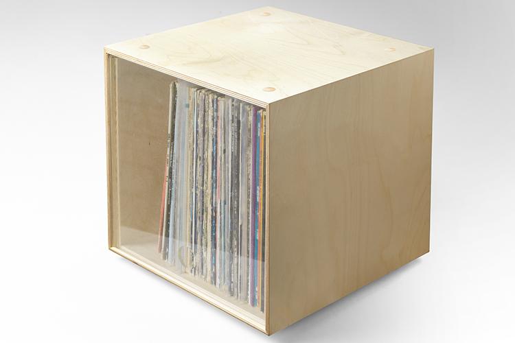 Stackable storage cube for vinyl records and books