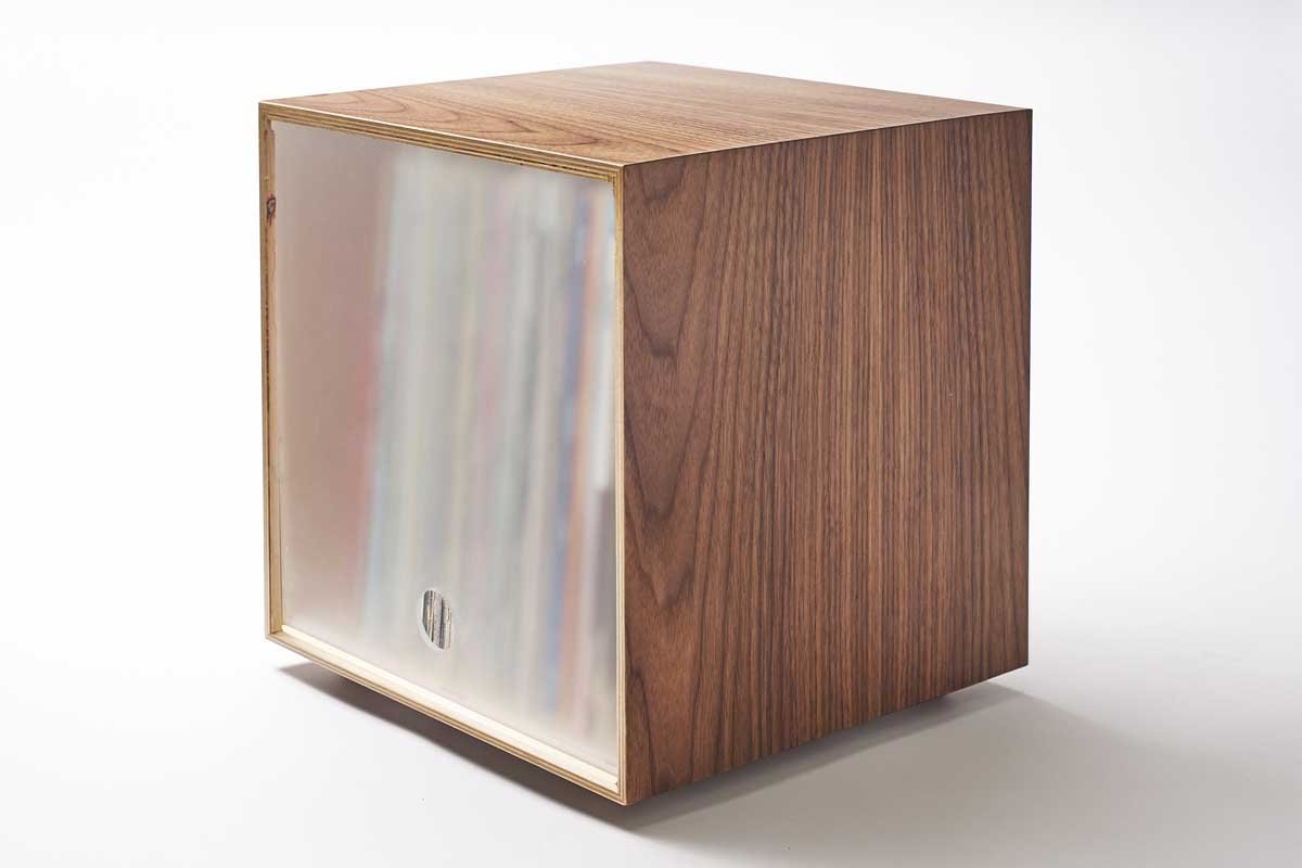 Storage Cube - Walnut - Scratch & Dent with Frost door - Simple Wood Goods