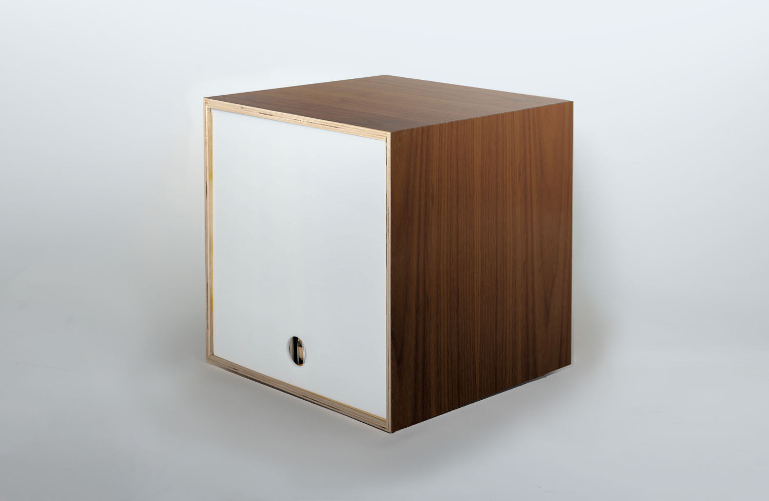 Solid wood Vinyl cube shelves - Nick James Design